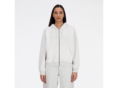 NEW BALANCE Damen Jacke Sport Essentials Fleece Full Zip Grau
