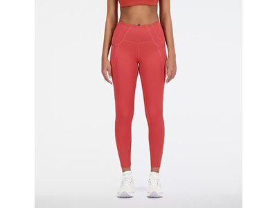 NEW BALANCE Damen Tights Shape Shield 7/8 High Rise Pocket Tight Rot