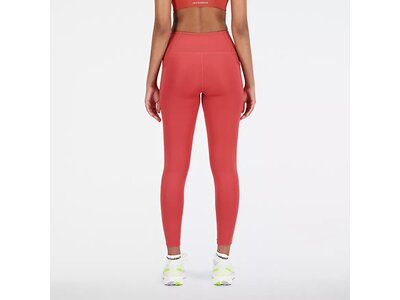 NEW BALANCE Damen Tights Shape Shield 7/8 High Rise Pocket Tight Rot