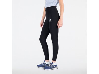 NEW BALANCE Damen Tights Essentials Stacked Logo Cotton Legging Schwarz