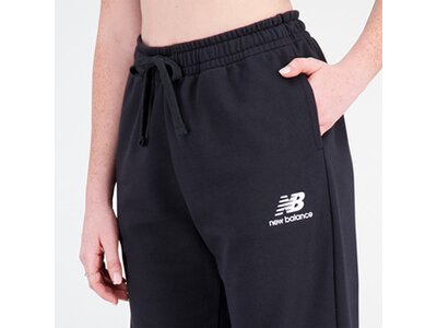 NEW BALANCE Damen Tights Essentials Stacked Logo French Terry Sweatpant Schwarz