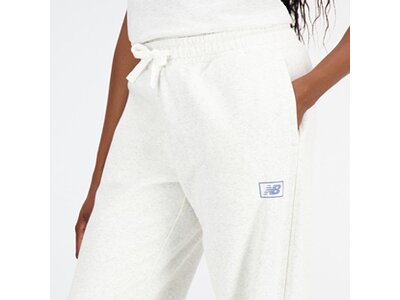 NEW BALANCE Damen Hose Essentials Americana Brushed Back Fleece Pant Weiß