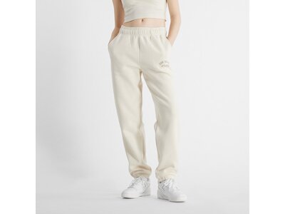 NEW BALANCE Damen Hose Graphic Fleece Jogger Weiß