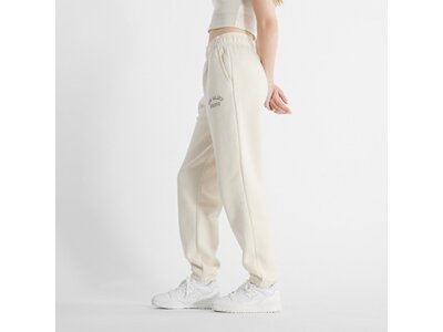 NEW BALANCE Damen Hose Graphic Fleece Jogger Weiß