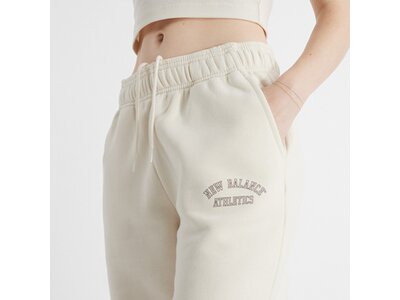 NEW BALANCE Damen Hose Graphic Fleece Jogger Weiß