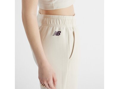 NEW BALANCE Damen Hose Graphic Fleece Jogger Weiß