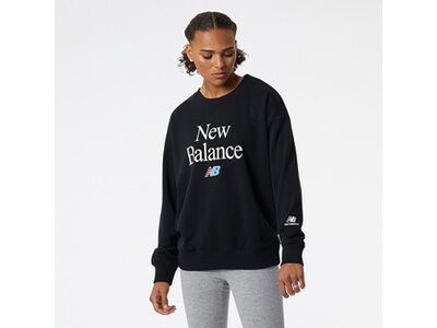 NEW BALANCE Damen Kapuzensweat NB Essentials Celebrate Fleece Crew Schwarz