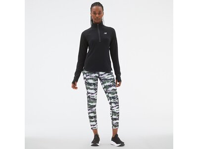 NEW BALANCE Damen T-Shirt NB Heat Grid Half Zip Schwarz