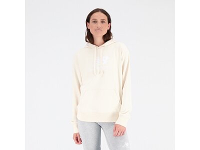 NEW BALANCE Damen Kapuzensweat Essentials Stacked Logo Hoodie Weiß