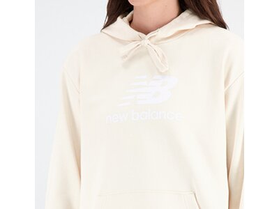 NEW BALANCE Damen Kapuzensweat Essentials Stacked Logo Hoodie Weiß