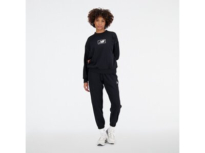 NEW BALANCE Damen Kapuzensweat Essentials Americana French Terry Crew Schwarz