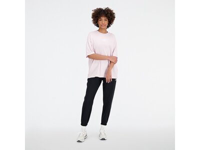 NEW BALANCE Damen Shirt Essentials Graphic Cotton Jersey Oversized T-Shirt Pink