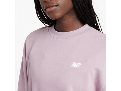 NEW BALANCE Damen Kapuzensweat Sport Essentials French Terry Crew Lila