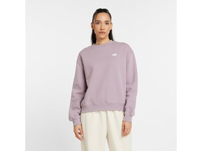 NEW BALANCE Damen Kapuzensweat Sport Essentials Fleece Crew Lila