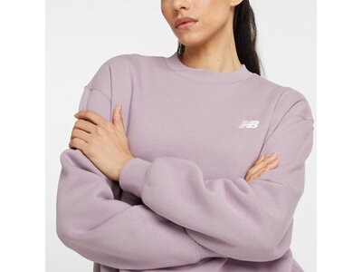 NEW BALANCE Damen Kapuzensweat Sport Essentials Fleece Crew Lila