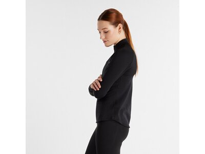 NEW BALANCE Damen T-Shirt Athletics Heat Grid Half Zip Schwarz