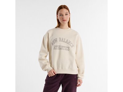 NEW BALANCE Damen Kapuzensweat Graphic Fleece Crew Weiß