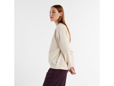 NEW BALANCE Damen Kapuzensweat Graphic Fleece Crew Weiß