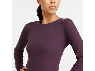 NEW BALANCE Damen Shirt Micro-Rib Long Sleeve Braun