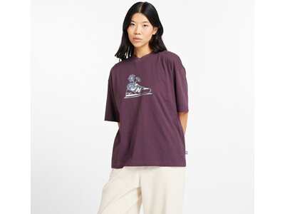 NEW BALANCE Damen Shirt New Balance Oversized Flower T-Shirt Braun
