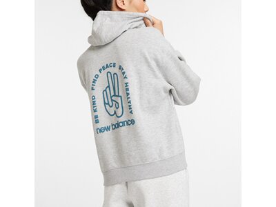 NEW BALANCE Damen Kapuzensweat New Balance French Terry Oversized Peace Hoodie Grau