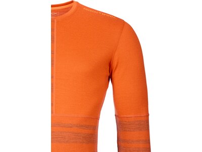ORTOVOX Herren Unterhemd 185 ROCK'N'WOOL LONG SLEEVE M Orange