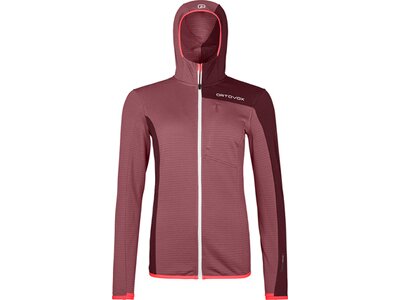 ORTOVOX Damen Unterjacke FLEECE LIGHT GRID HOODED JKT W Pink