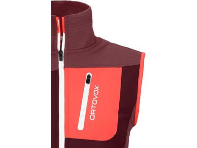 ORTOVOX FLEECE GRID VEST W Rot