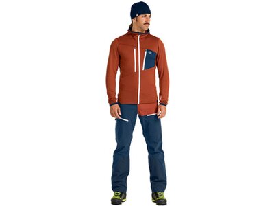 ORTOVOX Herren Unterjacke FLEECE GRID HOODY M Orange