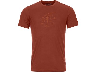 ORTOVOX Herren Shirt 120 TEC LAFATSCHER TOPO TS M Orange