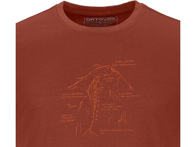 ORTOVOX Herren Shirt 120 TEC LAFATSCHER TOPO TS M Orange