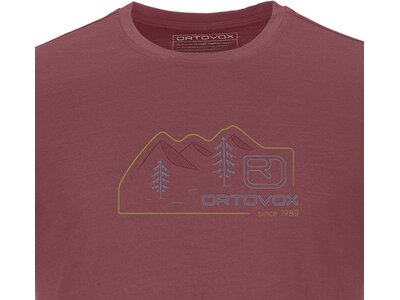 ORTOVOX Herren Shirt 140 COOL VINTAGE BADGE TS M Rot