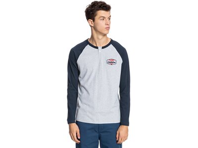 QUIKSILVER Herren T-Shirt HENLEYLS M KTTP Silber