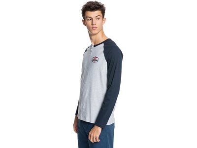 QUIKSILVER Herren T-Shirt HENLEYLS M KTTP Silber