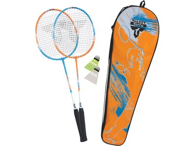 TALBOT/TORRO Badmintonset Talbot Torro Badminton-Set 2-Attacker, 2 Schläger, 2 Federbälle, in wertig Grau