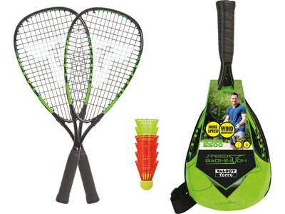 TALBOT/TORRO SPEED Badminton Speedbadminton Set SPEED 5500 LED im Slingbag Grau