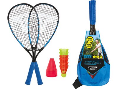 TALBOT/TORRO SPEED Badminton Speedbadminton Set SPEED 6600 LED im Slingbag Blau