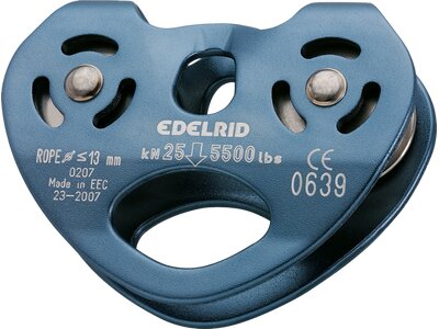 EDELRID Rail Doppelseilrolle Grau