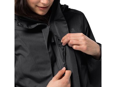 JACK WOLFSKIN Damen Funktionsjacke Park Avenue Schwarz