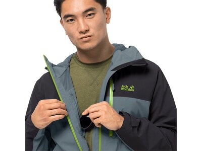 JACK WOLFSKIN Herren Funktionsjacke GO HIKE JACKET M Grau