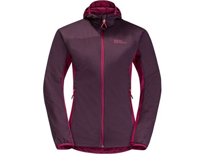 JACK WOLFSKIN Damen Funktionsjacke ALPSPITZE INS HOODY W Lila