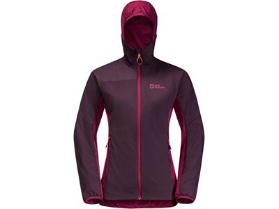 JACK WOLFSKIN Damen Funktionsjacke ALPSPITZE INS HOODY W Lila