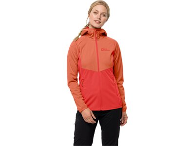 JACK WOLFSKIN Damen Funktionsjacke GO HIKE SOFTSHELL W Rot