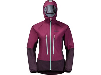 JACK WOLFSKIN Damen Funktionsjacke ALPSPITZE HOODY W Lila