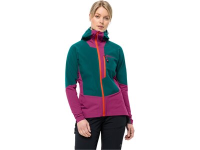 JACK WOLFSKIN Damen Jacke ALPSPITZE HOODY W Blau
