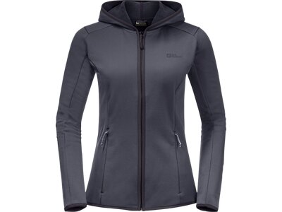 JACK WOLFSKIN Damen Unterjacke BAISELBERG HOODED FZ W Grau