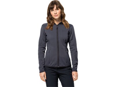 JACK WOLFSKIN Damen Unterjacke BAISELBERG HOODED FZ W Grau
