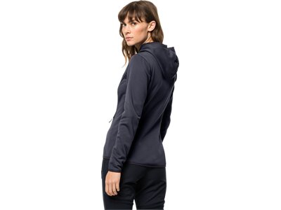 JACK WOLFSKIN Damen Unterjacke BAISELBERG HOODED FZ W Grau
