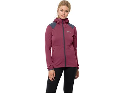 JACK WOLFSKIN Damen Unterjacke KOLBENBERG HOODED FZ W Lila