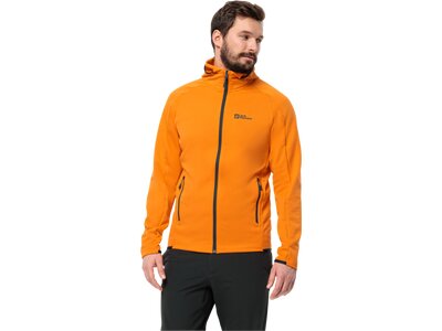 JACK WOLFSKIN Herren Unterjacke ALPGRAT HOODED FZ M Orange